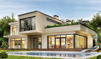 The original house photo every exterior tile was rendered from